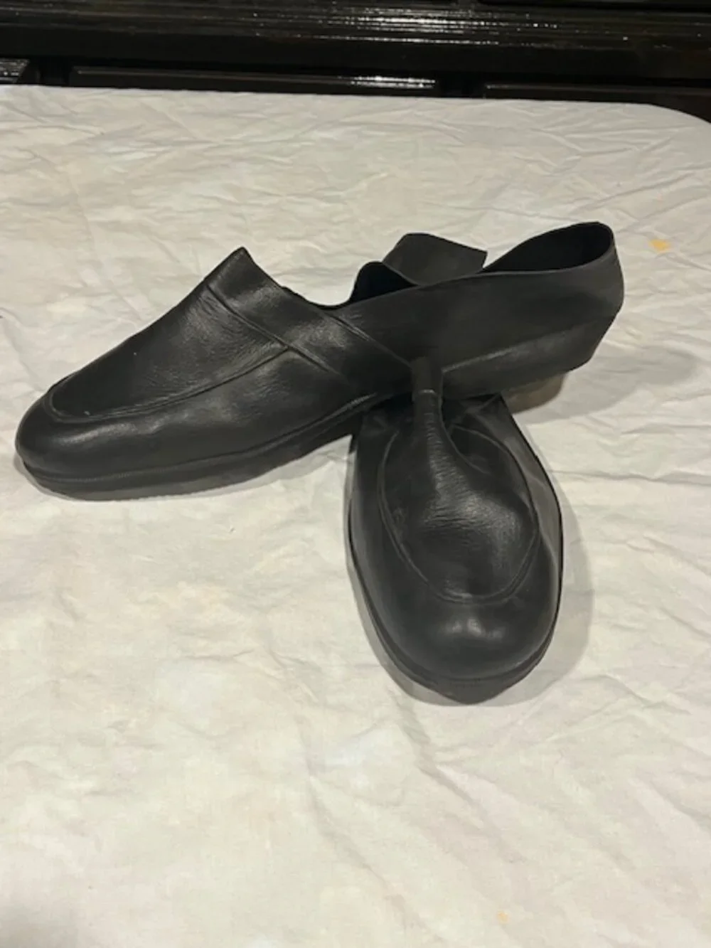 VTG Pair of The Original Totes Natural Rubber Black Slip-On Overshoes Men's LG